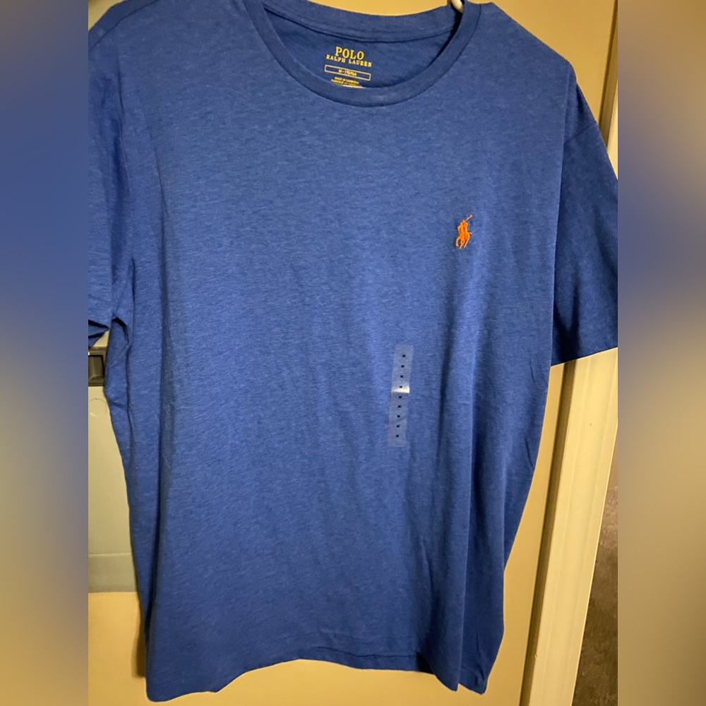 Blue polo shirt